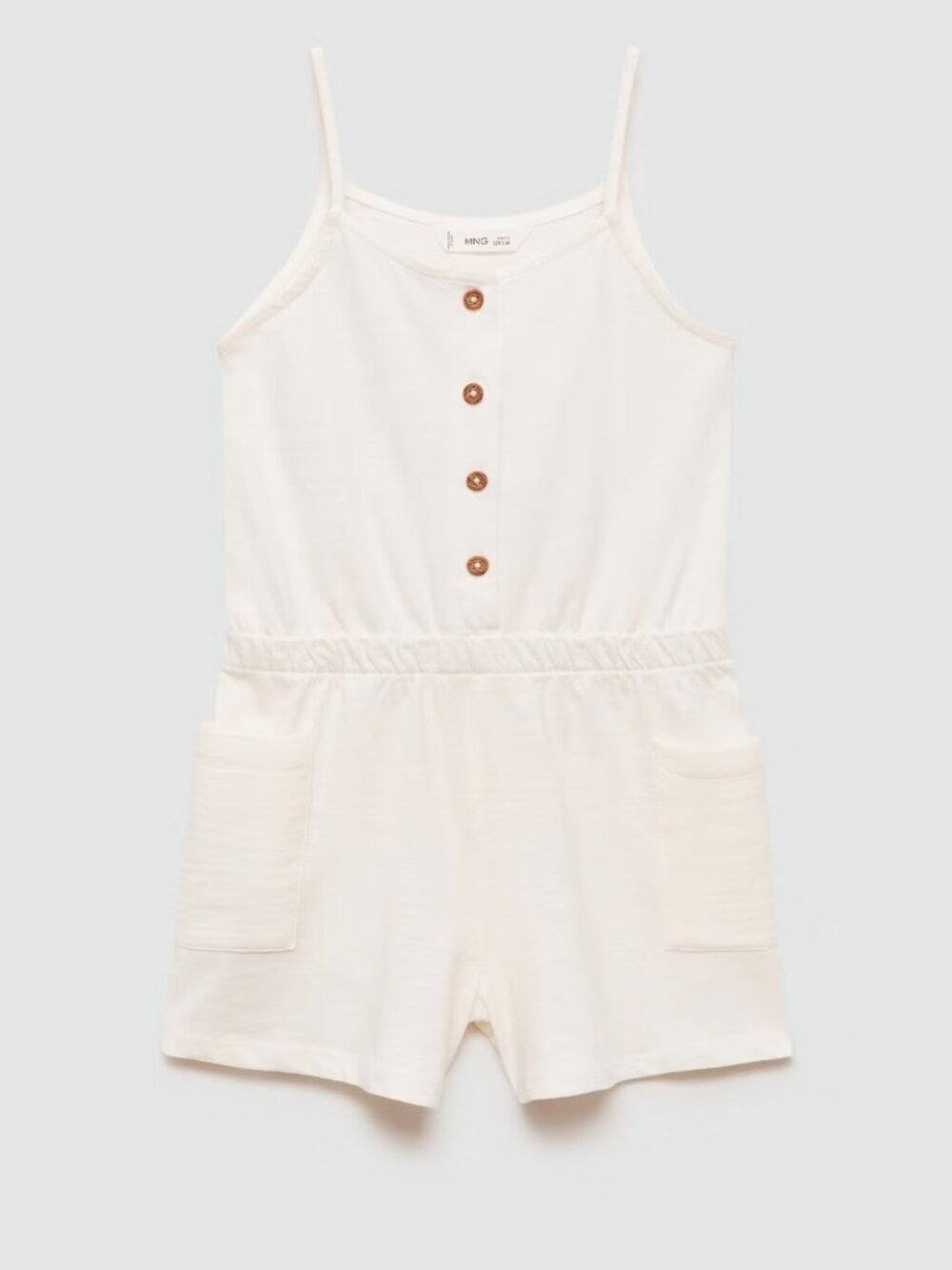 Off white cotton jumpsuit Girls Sz 11/12